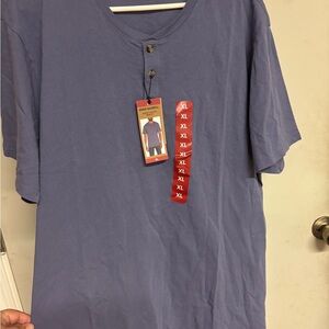 NWT Eddie Bauer Men's Blue Henley Shirt